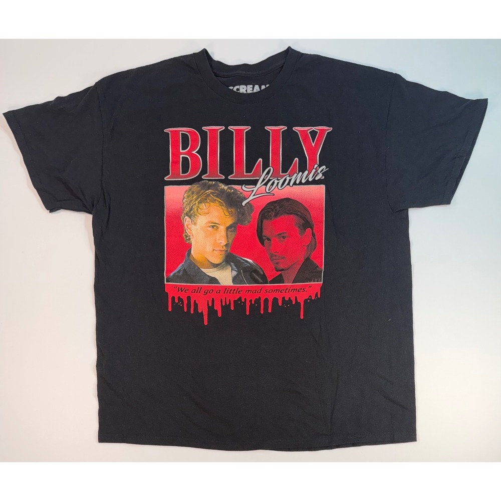 Scream Movie Billy Loomis Graphic T-Shirt Black XL Spirit Halloween Horror 2024